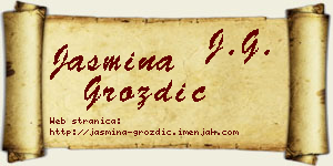 Jasmina Grozdić vizit kartica